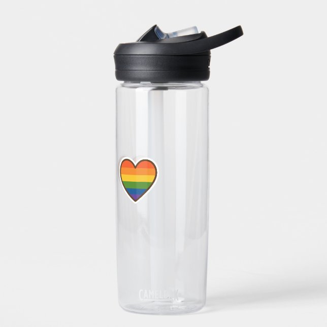 Bouteille D'eau Kawaii LGBTQ+ Pride Coeur (Gauche)