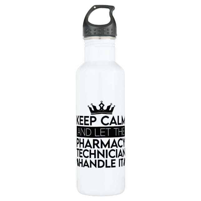 Bouteille D'eau Keep Calm And Let Pharmacist Pharmacy Technician (Devant)