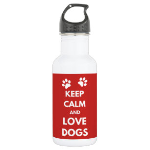Bouteille D'eau Keep calm and love dogs