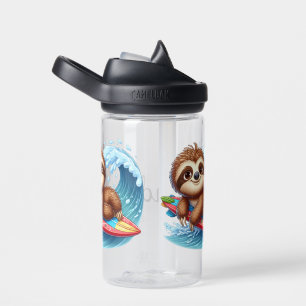 Bouteille D'eau Kid Personnaliser Sloth Surfer