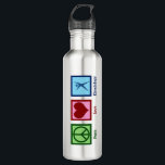 Bouteille D'eau Kinesiologiste Peace Love Kinesiologie<br><div class="desc">Peace Love Kinesiology. Un cadeau kinésiologiste mignon pour une personne qui travaille dans un bureau de kinésiologie humaine ou pratique. Commandez-les maintenant pour votre centre.</div>