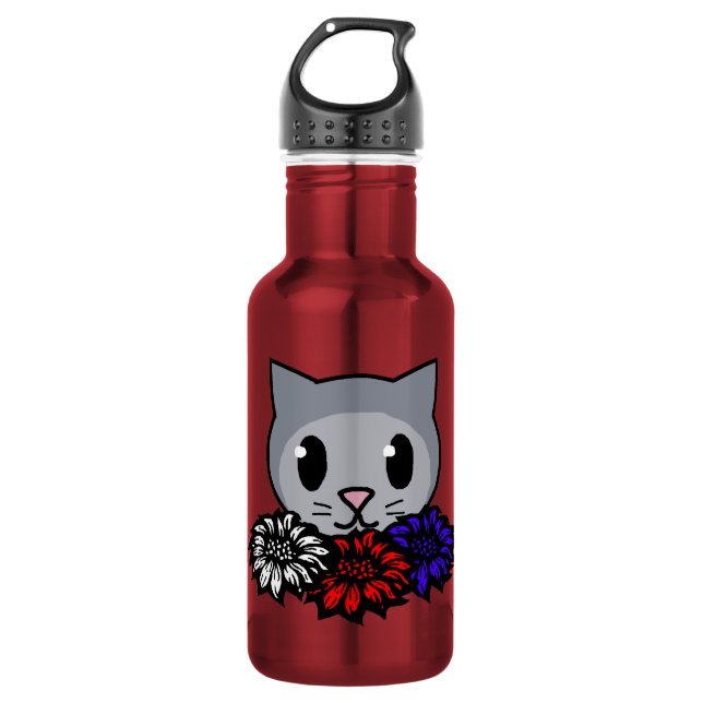 Bouteille D'eau Kitty & Flowers pour enfants (Devant)