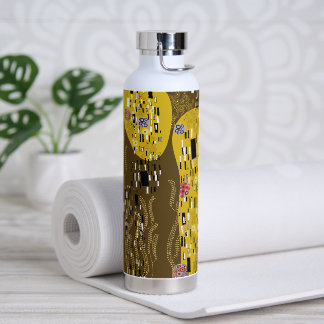 Bouteille D'eau Klimt Inspiré Or Motif Art Nouveau Le Baiser