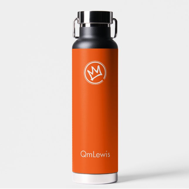 Bouteille D'eau KNOW THYSELF: Minimalist Executive Flask in Orange (Avant)