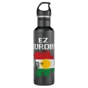 Bouteille D'eau Kurdistan Newroz Kurdi Drapeau Son Biji Kurdis