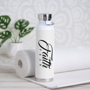 Bouteille D'eau La foi au-dessus de la peur blanche