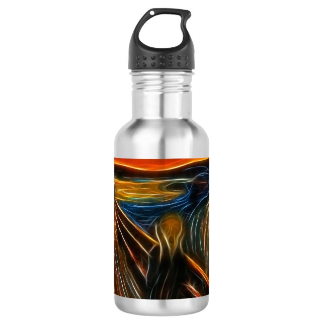 Bouteille D'eau La fractale de cri perçant peignant Edvard Munch (Devant)