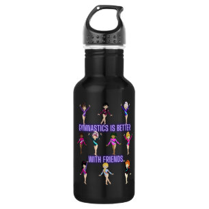 Bouteille D'eau La Gymnastique Est Mieux Avec Les Amis