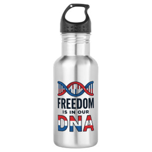 Bouteille D'eau La liberté est dans notre ADN vecteur patriotique