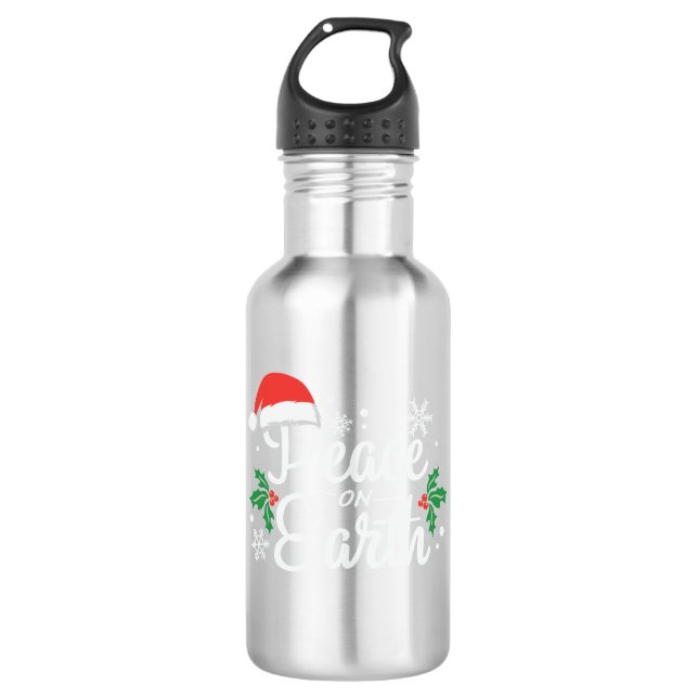 Bouteille D'eau La Paix De Noël Sur Terre (Devant)
