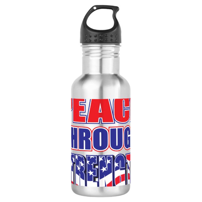 Bouteille D'eau La paix par la force Trump (Devant)