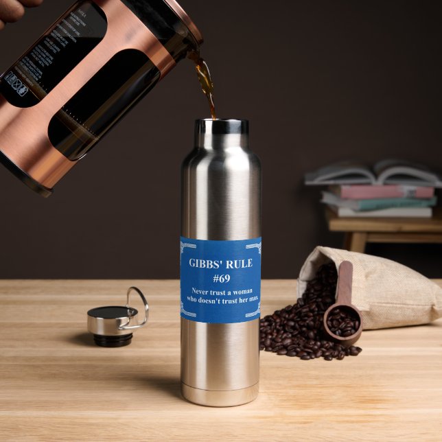 Bouteille D'eau la règle 69 de Gibbs (Café (pivoté))