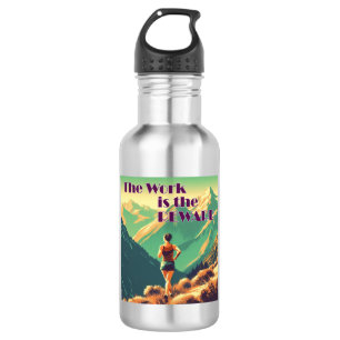 Bouteille D'eau La Travail Est La Récompense Femme Coureuse Montag