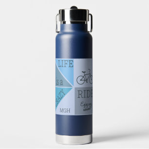 Bouteille D'eau La vie de monogramme personnalisé est un tour fou