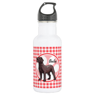 Bouteille D'eau Laboratoire de chocolat; En vichy rouge et blanc