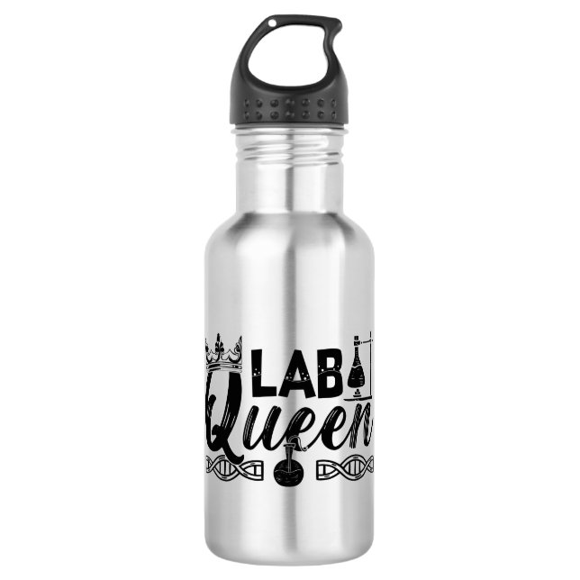 Bouteille D'eau Laboratoire Queen Lab Tech Laboratoire Technicien  (Devant)