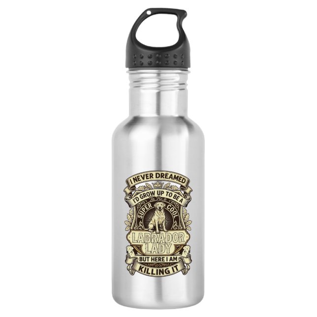 Bouteille D'eau Labrador Lady Dog Crown Shield_1 (Devant)