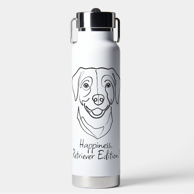 Bouteille D'eau Labrador Retriever. Bonheur, Édition Retriever ! (Salle de sport)