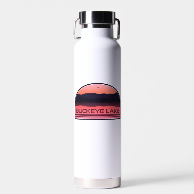 Bouteille D'eau Lac Buckeye Ohio Red Sunrise (Avant)