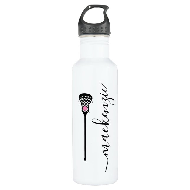 Bouteille D'eau Lacrosse Girls Nom personnalisé Acier inoxydable (Devant)