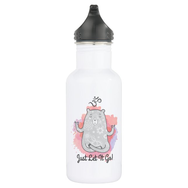 Bouteille D'eau Laissez Faire Yoga Bear (Droite)