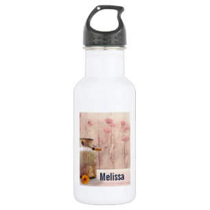 Bouteille D'eau Lait rustique peut style rustique sur bois