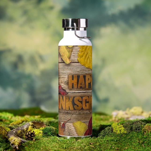 Bouteille D'eau Lait séchée Bon thanksgiving citrouille SlipperyJo (Extérieur)