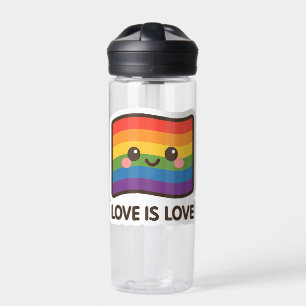 Bouteille D'eau L'amour est l'amour - Kawaii Rainbow Design