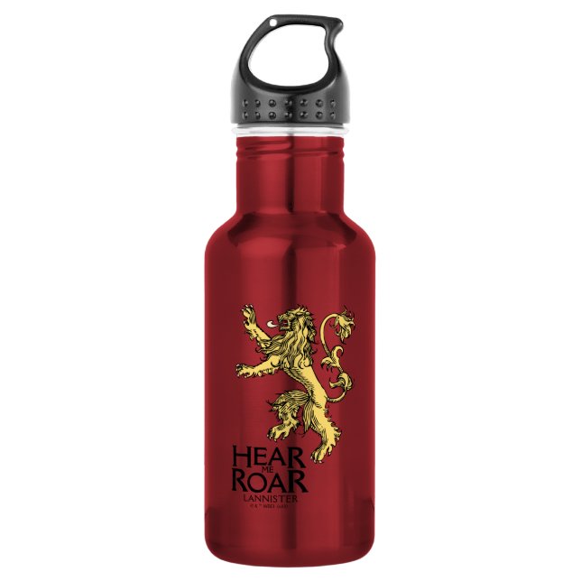 Bouteille D'eau Lannister Sigil - Entendez-Moi Roar (Devant)