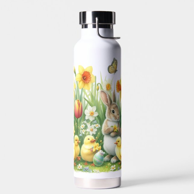 Bouteille D'eau lapin/poulet de printemps classique/Vintage (Gauche)
