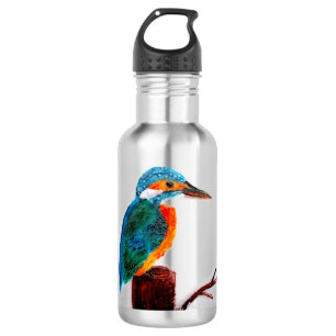 Bouteille D'eau L'art coloré des oiseaux de pêcheurs