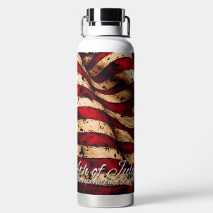 Bouteille D'eau L'art du drapeau américain vintage pour le 4 juill