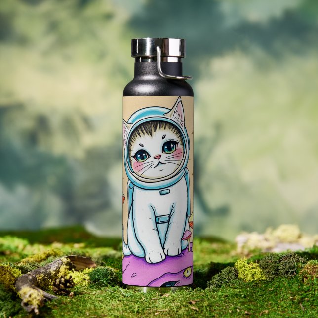 Bouteille D'eau L'astronaute Cat Dreams Water Bottle (Extérieur)