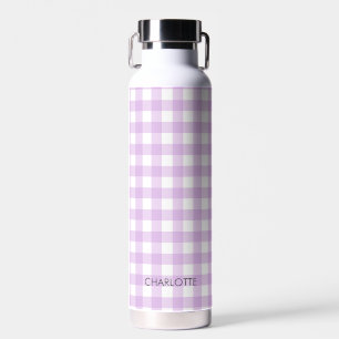 Bouteille D'eau Lavande de chalet personnalisée Lilac En vichy Pla