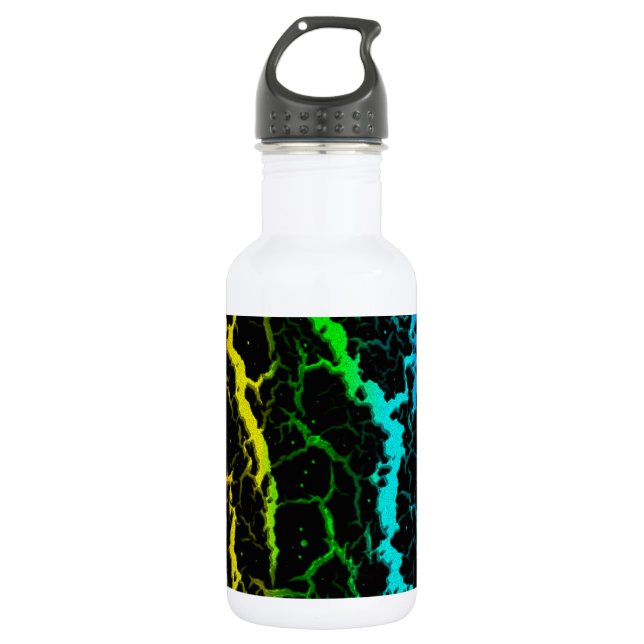 Bouteille D'eau Lave spatiale fissurée - Spectre lumineux (Devant)
