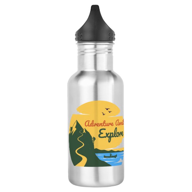 Bouteille D'eau L'aventure vous attend : Profitez de la nature (Gauche)