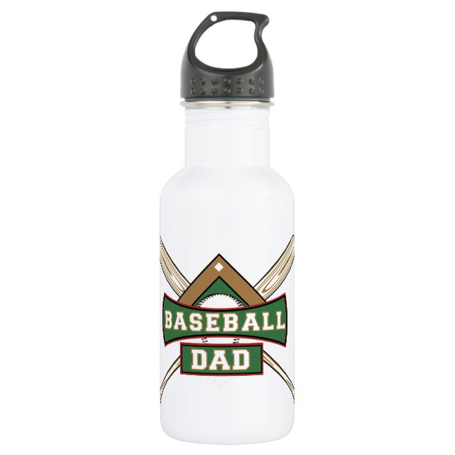 Bouteille D'eau Le baseball papa 32 oz. (Devant)