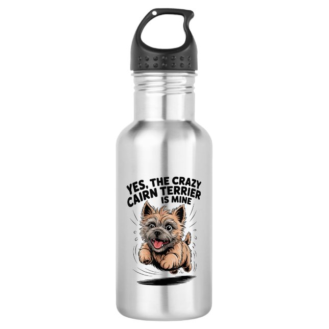 Bouteille D'eau Le Cairn Terrier Fou est à Moi (Devant)
