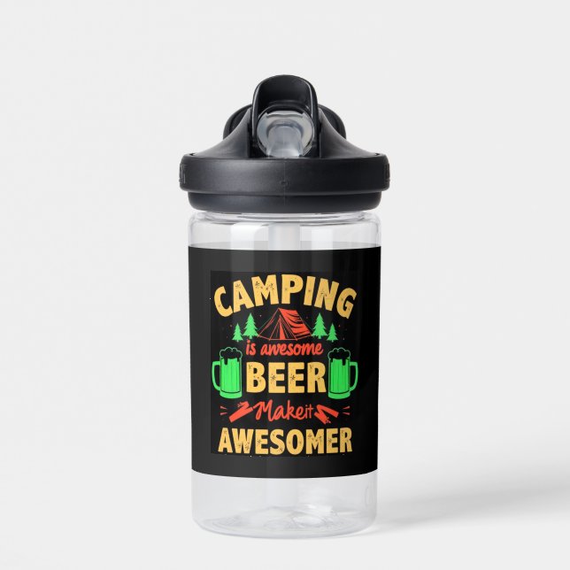 Bouteille D'eau Le camping est une bière géniale, rendez-la encore (Avant)