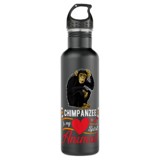 Bouteille D'eau Le chimpanzé est mon esprit Animal Love Cute Chimp