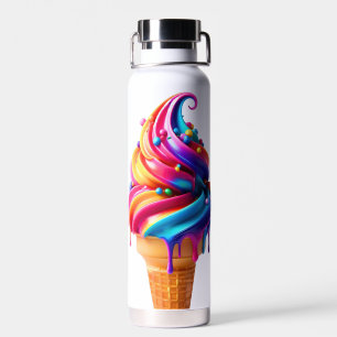 Bouteille D'eau Le cône de glace classique vibrant de SlipperyJoe'