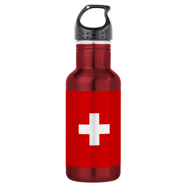 Bouteille D'eau Le drapeau de la Suisse (Devant)