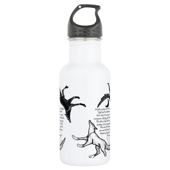 Bouteille D'eau Le loup qui nourrit (Devant)