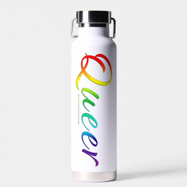 Bouteille D'eau Le mot unique expressif et étrange de SlipperyJoe  (Avant)