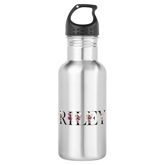 Bouteille D'eau Le nom de Riley. Je m'appelle Riley. (Devant)
