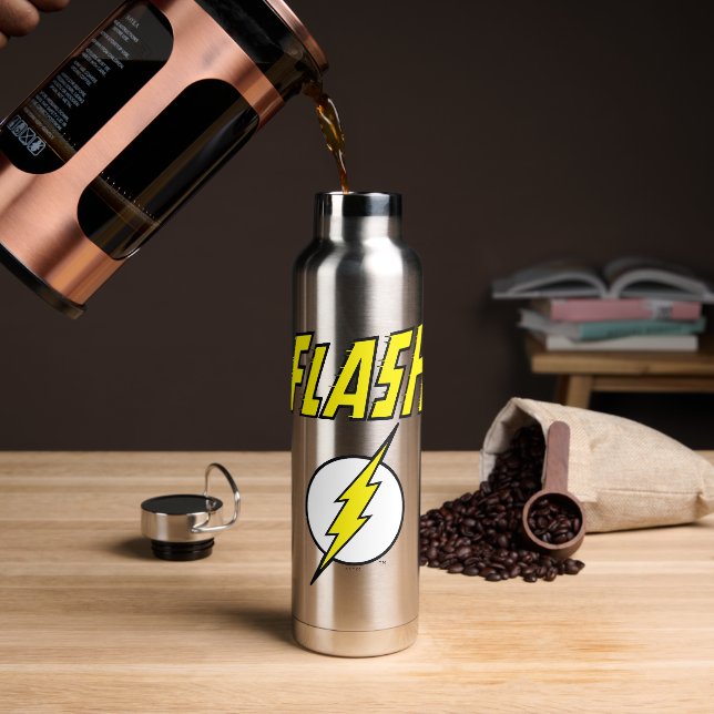 Bouteille D'eau Le nom Flash et logo d'éclair (Gym)