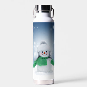 Bouteille D'eau Le personnage de bonhomme de neige de Noël adorabl