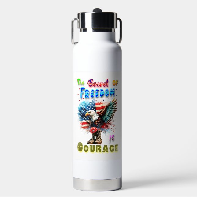 Bouteille D'eau Le secret de la liberté est le courage (Salle de sport)