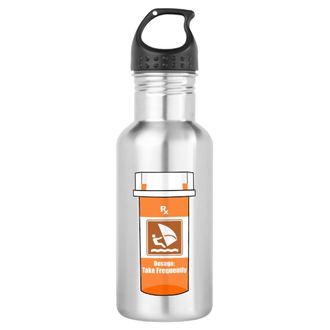 Bouteille D'eau Le windsurf est ma drogue (Devant)