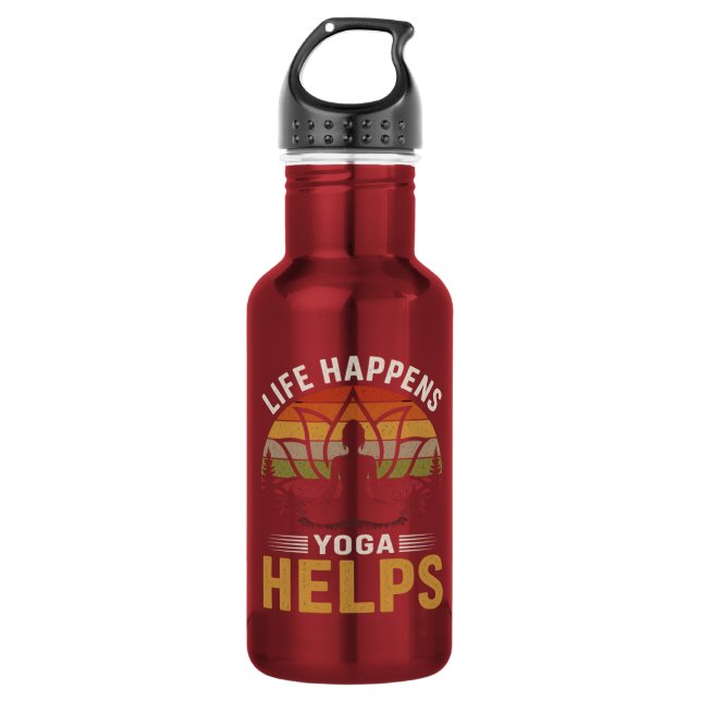 Bouteille D'eau Le Yoga Aide à Vivre (Devant)